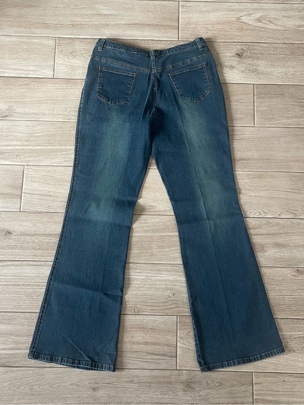 Vintage Y2k Western Embroidered Sand Wash Flare Jeans View 5